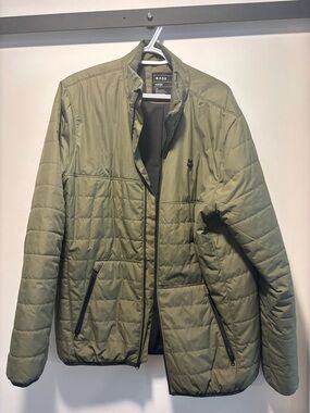 Fox Men's Quilted Jacket in Olive Green